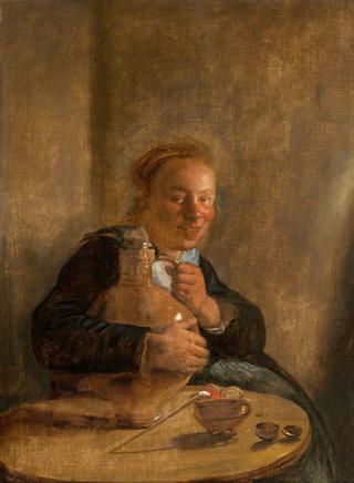 Woman Holding a Jug