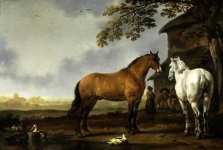 Landscape with Figures and Horses