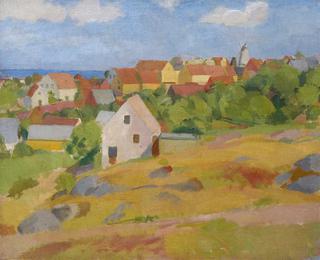 View over Gudhjem, Bornholm, Denmark
