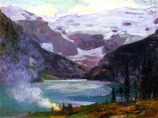 Camp by Lake Louise