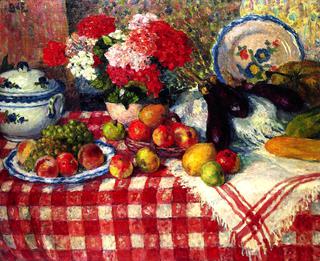 Still Life with Fruit and Fowers
