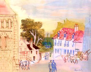 Place de l'Abbaye in Preuilly-sur-Claise
