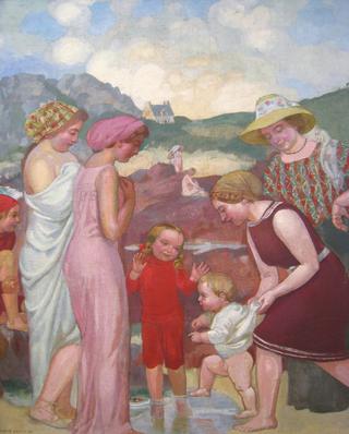 Famille au bord de la mer