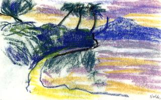Ocean Bay with Palms