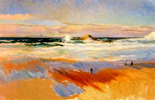 Beach of Biarritz, France