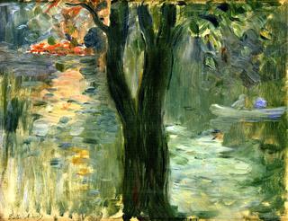 Sunset at the Lake in the Bois de Boulogne
