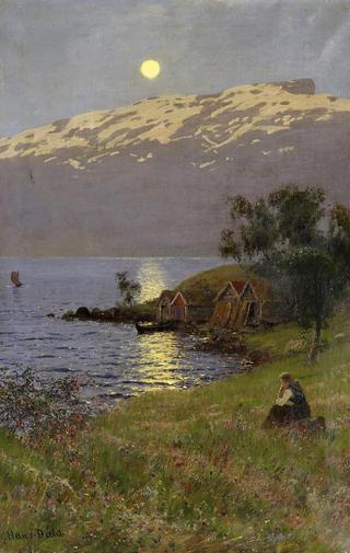Midnight Sun over the Fjord