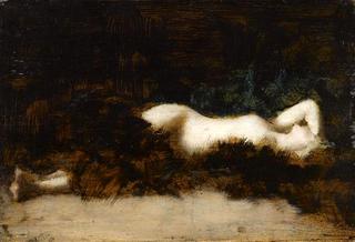 Naked Woman Lying on Fur