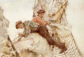 Stowing the headsails