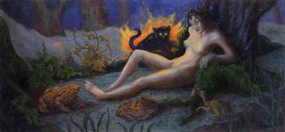 Witch with Cat