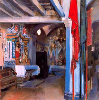 Interior de iglesia de pueblo