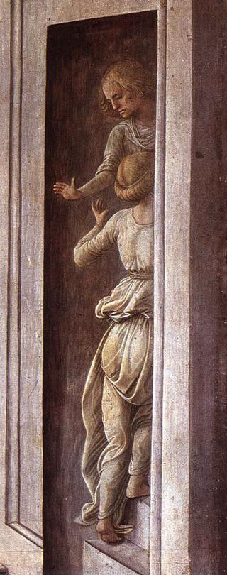 The Annunciation with two Kneeling Donors (detail)