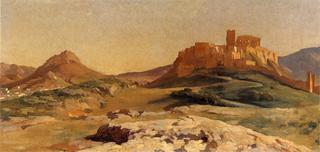 Athens with the Genoese Tower:  Pnyx in the Foreground
