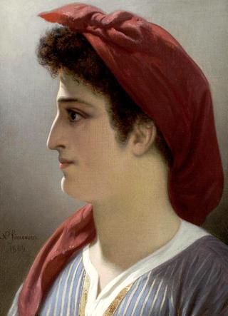 Portrait of a Lady in a Red Scarf
