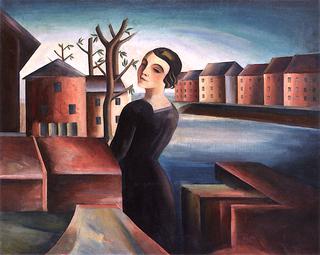 Woman in a River Landscape