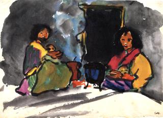 Two Women with Children