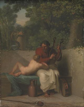 The Greek Poet Anacreon and Bathyll