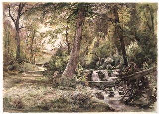 Landscape with Stream and Road, Chester County