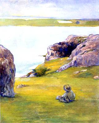 Study at Brenton's Cove, Newport, Looking towards Fort Adams