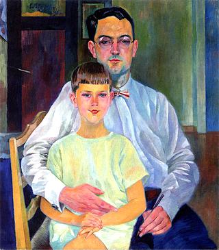Self-Portrait with My Son Luca