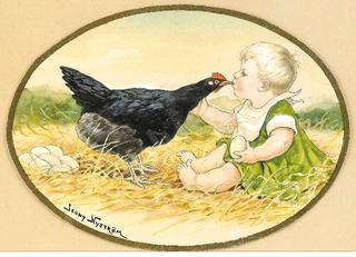 Little Boy with Hen