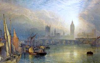 The New Houses of Parliament and the Thames
