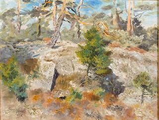 Landscape with Pine Trees
