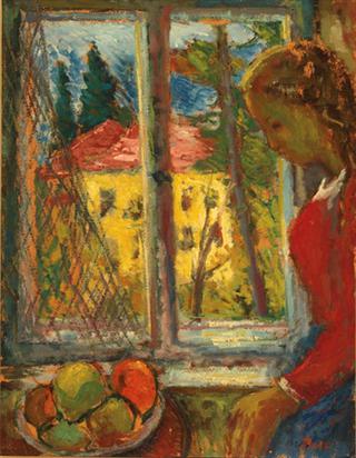 Young Woman in Window