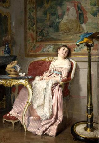Lady with a Parrot