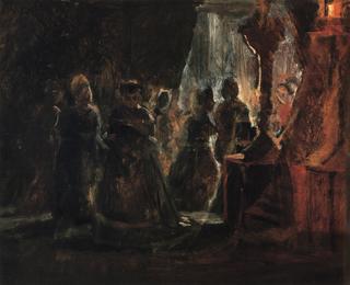 Empress Catherine II at the Funeral of Empress Elizabeth (study)