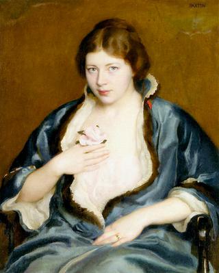 Woman in a Blue Wrap