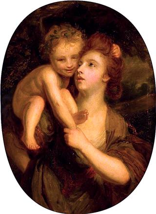 Nymph with Infant Bacchus (after Joshua Reynolds)