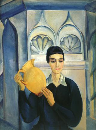 Portrait of Elena Bebutova with a Jug