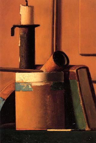 Still Life with Candlestick, Pipe and Book