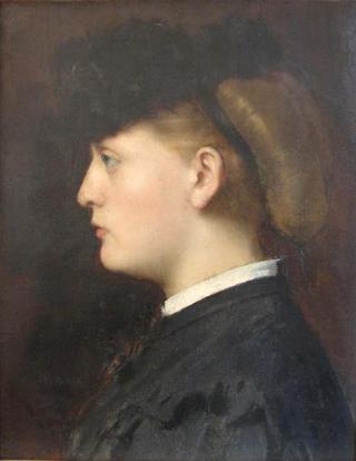 Portrait of the Model on the Black Divan of 1869