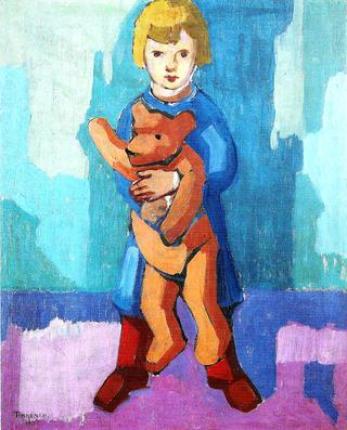 Algot with Teddy Bear