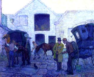 Cab Yard, St John's Rood, Evening