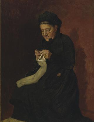 Woman Knitting