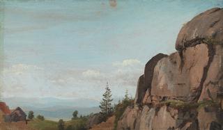 Norwegian Landscape with Rocks in the Foreground
