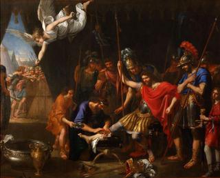 Godefroy de Bouillon treated by an angel