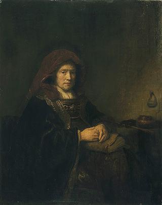 Old Woman with Headcloth and Book