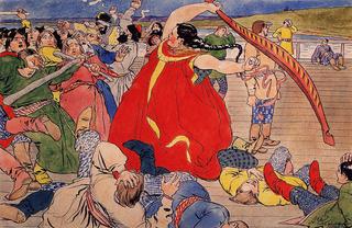 Girl Beating Novgorod Men
