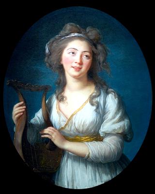Woman Playing a Lyre
