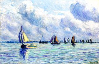 Boats on the Meuse at Rotterdam