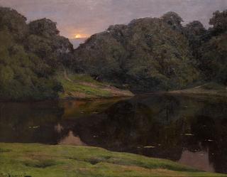 Landscape with Setting Sun