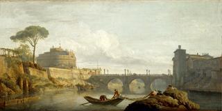 罗马的桥和圣天使城堡