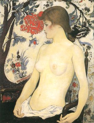 Jeune femme demi nue