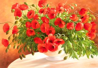 Poppies in Vase