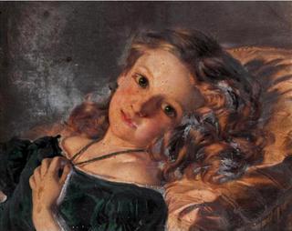 A girl reclining