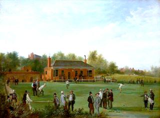 奥德姆的首场比赛，保龄球绿，弗兰克希尔，1860年